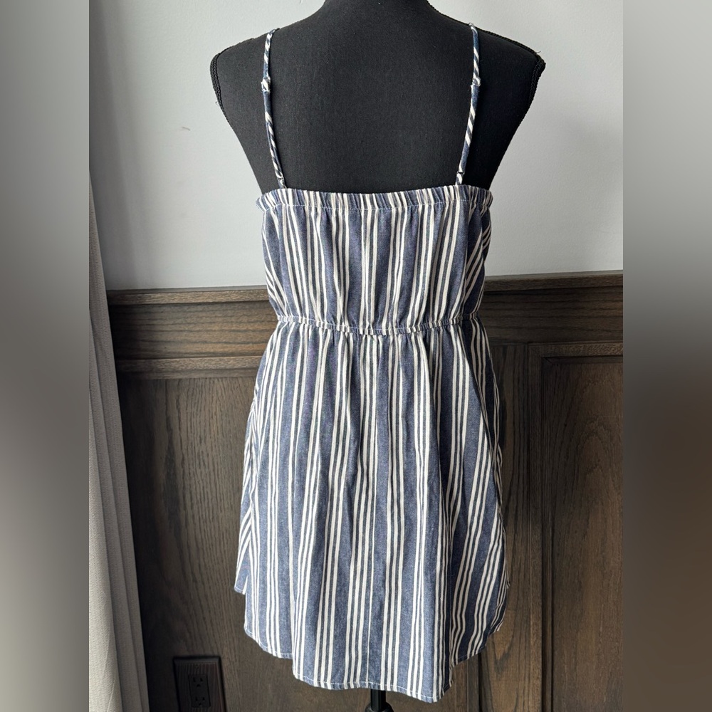 Speechless Navy and White Striped adjustable strap Dress XL - Picture 4 of 8